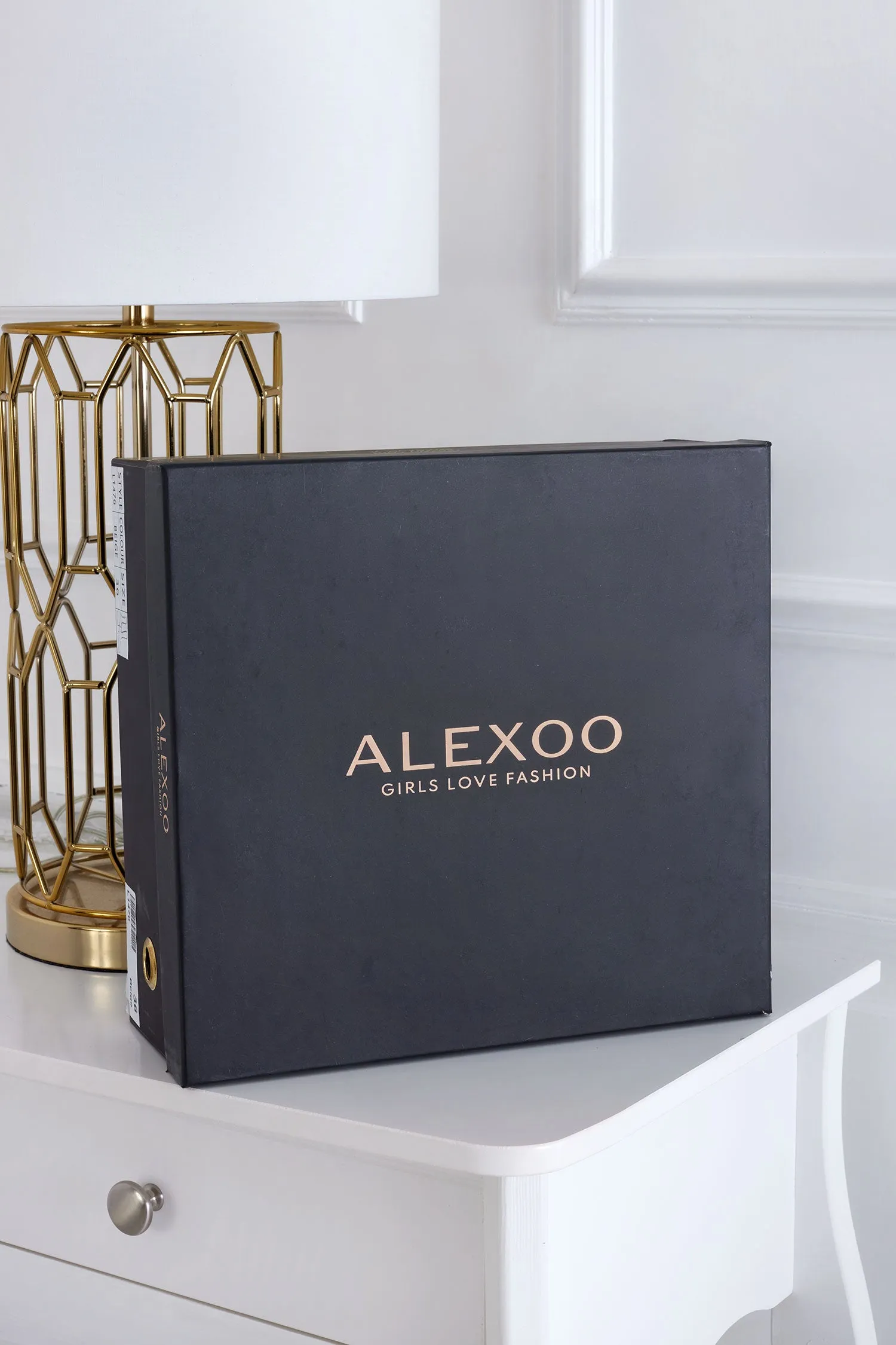 ALEXIS - Stivaletti Alexoo beige con bottone oro