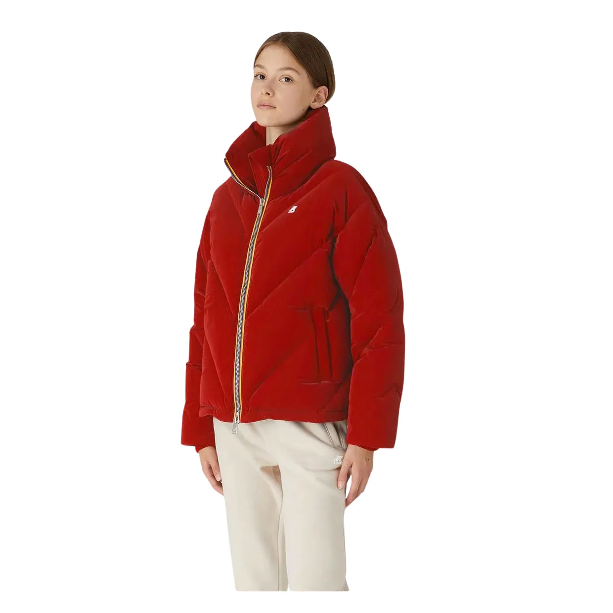 Piumino Donna K-Way Imeldine Heavy Quilted Lapis Lazuli Bordeaux