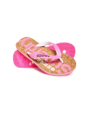 Superdry sughero con glitter rosa / blu scuro